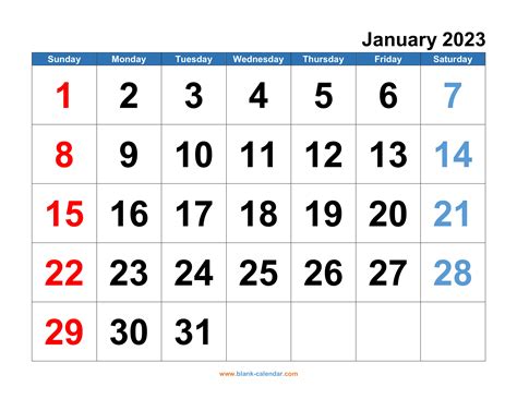 Editable Calendar 2023